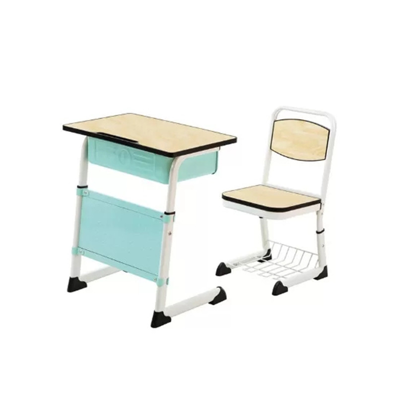 Student Desk And Chair School Furniture Steel Furniture Child Reading Table With Drawer (4)